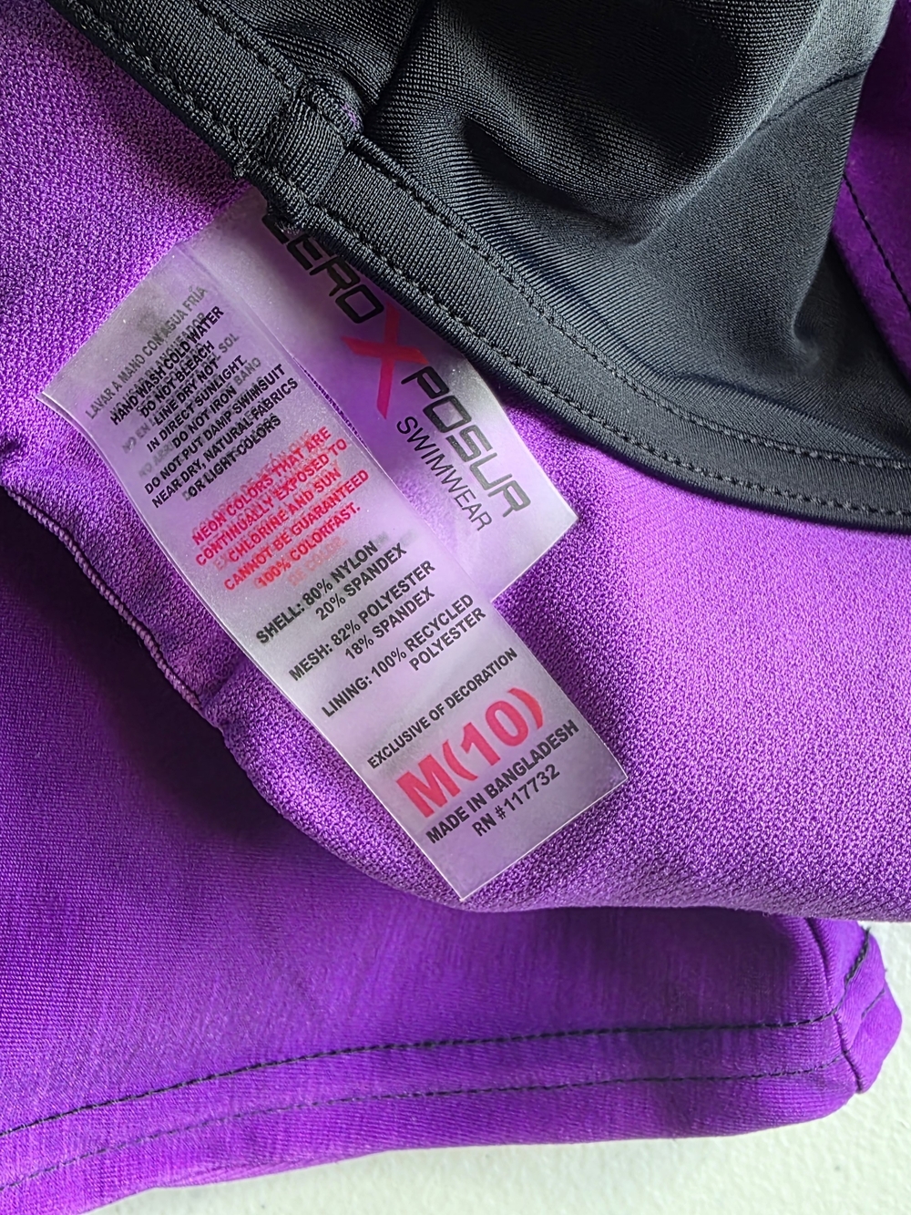 LIKE NEW! ZeroXposur Purple Scuba Tankini Swim Top - Picture 2 of 4